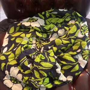 Vera Bradley Lime and Navy Floral Scarf.  LUCKY YOU